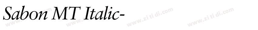 Sabon MT Italic字体转换